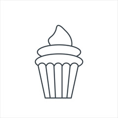 Muffin icon concept design stock illustration