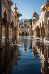 Obraz premium Stunning Al-Kadhimiya Shrine on a sunny day, Generative AI