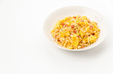玉子とランチョンミートの炒飯