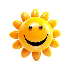 3D, smiling, happy, sun, isolated, transparent, background, cheerful, sunny, vibrant, joyful, bright, sunshine, cute, radiant, yellow, celestial, positivity, warmth, character, beaming, delightful