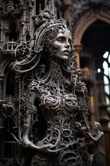 Ornate and intricate details of the Martyr Monument, Generative AI