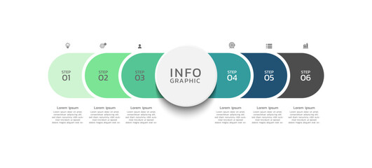 Vector process business infographic template design