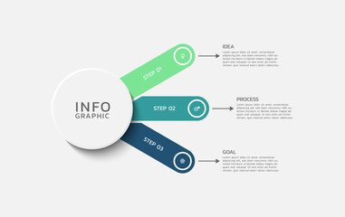Vector process business infographic template design