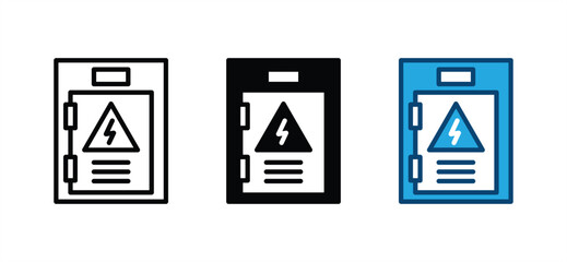 Electrical panel icon. Electric box sign and symbol. Vector illustration