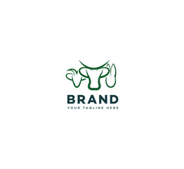 Fototapeta premium Farm animal logo design template elements. Vector illustration. New Modern logo.