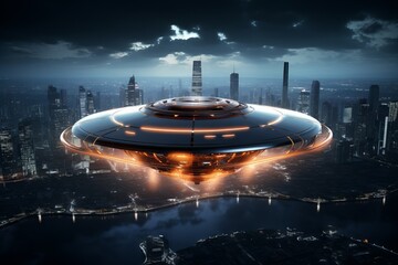 Futuristic flying machine from the future