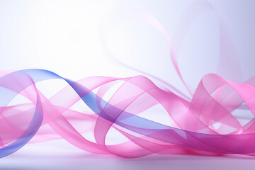 White background and blue and pink ribbons