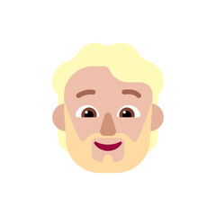 Person: Medium-Light Skin Tone, Beard