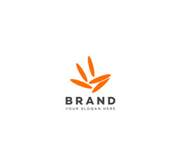 Rice logo design template elements. Vector illustration. New Modern logo.
