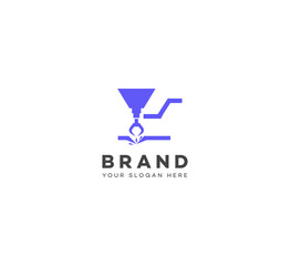 Seed drill logo design template elements. Vector illustration. New Modern logo.