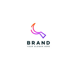 Fototapeta premium Sickle logo design template elements. Vector illustration. New Modern logo.