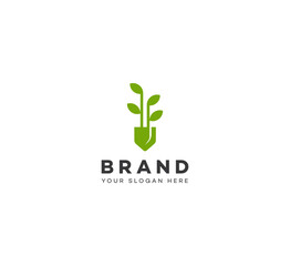 Shovel Spade tree, Shovel Spade logo design template elements. Vector illustration. New Modern logo.