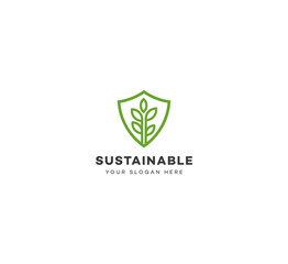 Save Earth, Earth, Sustainable, Sustainable farming logo design template elements. Vector illustration. New Modern logo.