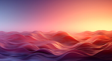 View of warm pink orange and purple hues blending with the colors of the sunset background