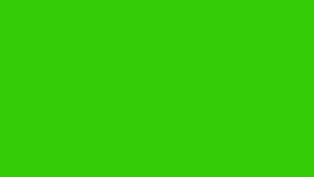 Fire Explosion Transition on Green Screen Background - Burning Fire