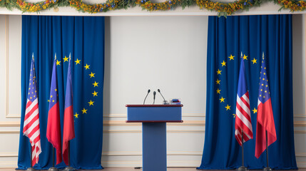 european union flag - obrazy, fototapety, plakaty