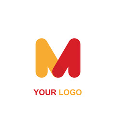 letter m two color logo
