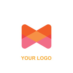 abstract m colorful logo