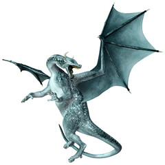 Fototapeta premium 3D Rendering Fairy Tale Dragon on White