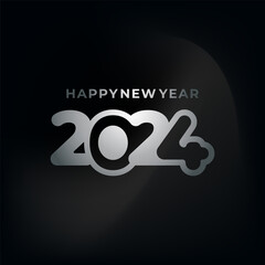 NEW YEAR 2024 BANNER CELEBRATION ABSTRACT BACKGROUND MODERN GRADIENT COLOR DESIGN. NEW YEAR GREETINGS AND INVITATIONS SIMPLE VECTOR
