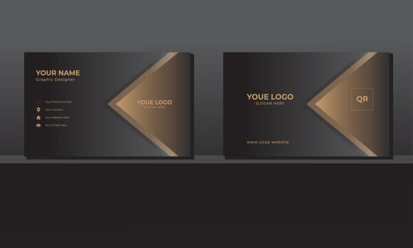 Business card for  personal official print company premium elegant as well as branding office own void grab introduction business gold visiting name posh hotel stylish modern black  classic .