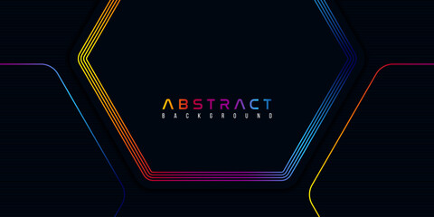 Dark blue abstract background with bright color element