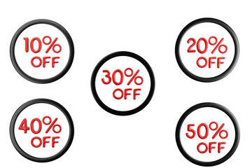 sale discount labels, 3D, icon