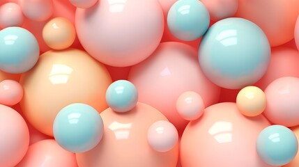 A visually captivating abstract background featuring a harmonious blend of soft pink blush and delicate baby blue spheres, creating a soothing and modern aesthetic.