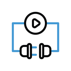 Plug And Play Icon vector stock illustration