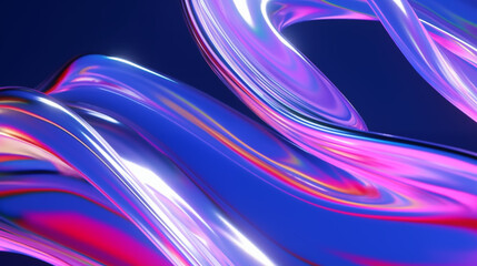 liquid glossy 3D wave pattern colorful purple blue pink