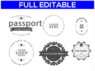 New Stylish Rounded Seal Design, Star Seal Design, School Seal Design, Passport Seal Design, Logo Seal Design, Full Editable Seal Design