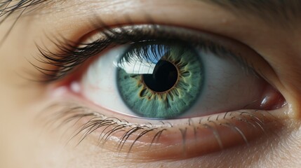 Human eye. Intricate Close-up of the Human Eye.  - obrazy, fototapety, plakaty