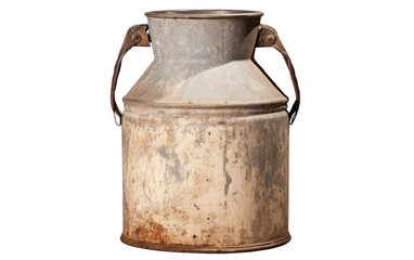 Vintage Milk Can Planter On Transparent PNG