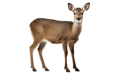 Tufted Deer Enigmatic Species of Asia Isolated on a Transparent Background PNG.