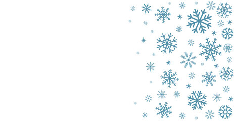 hand drawn winter card background with snowflakes pattern, snow, stars, design elements on white