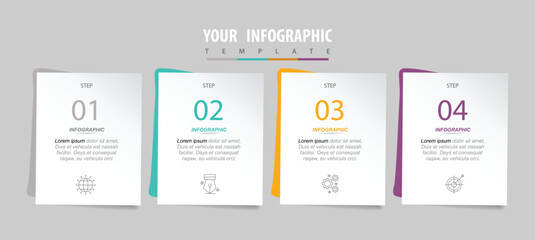Business data visualization timeline infographic icons