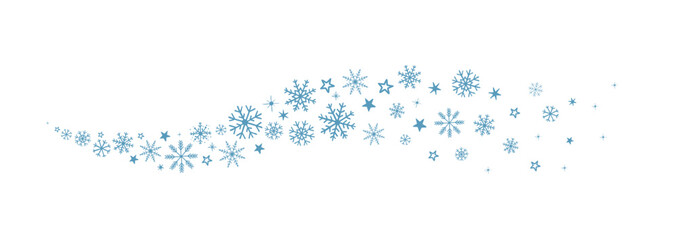 pattern hand drawn winter background with snowflakes wave, snow, stars, design elements - obrazy, fototapety, plakaty