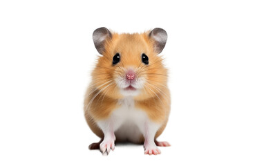 Fototapeta na wymiar Tiny Dynamo Dwarf Hamsters Adventures Unfold Isolated on a Transparent Background PNG.
