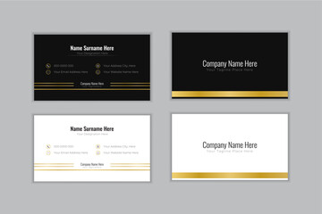 Modern and attractive luxury business card design with black and white color.