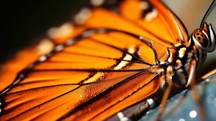 The beauty of nature can be seen in macro images of butterfly wings.