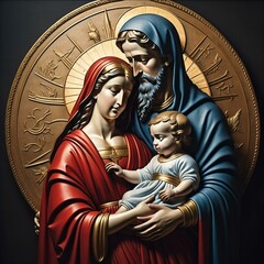 Joseph, mary and baby jesus