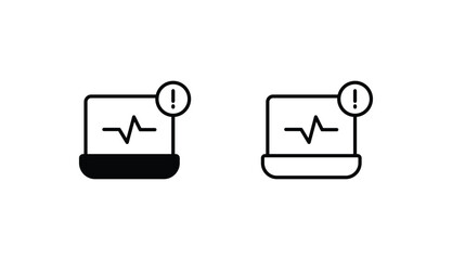 Heart Rate icon design with white background stock illustration