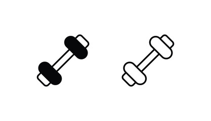 Dumbble icon design with white background stock illustration