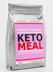 Realistic 3D Render of Keto Meal