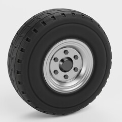 Realistic 3D Render of Tyre