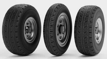 Obraz premium Realistic 3D Render of Tyres