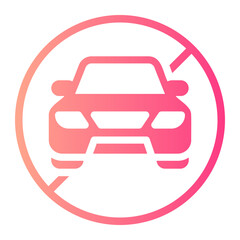 no car gradient icon