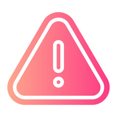 warning sign gradient icon