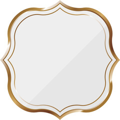 高級感のあるフレーム　ホワイト＆ゴールド