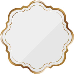 高級感のあるフレーム　ホワイト＆ゴールド